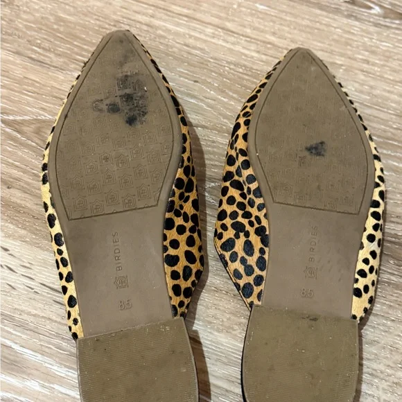 Birdies Tan and Black Mules with Leopard Print - Picture 5 of 6